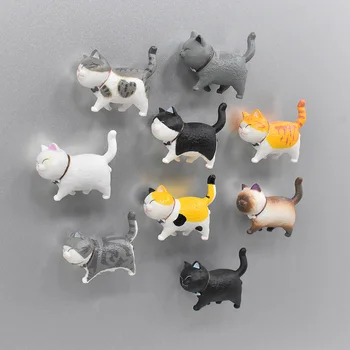 Kreatívne motýlik Mačka Chladnička Stick Magnet 3D Kreslených Mačka Magnet Roztomilý Magnetické Stick Správu Stick Domáce Dekorácie