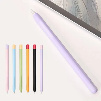 Krásne Dva-farba Mäkký Silikónový Ochranný obal Pre Apple Ceruzka 1. 2. generácie Prípade Tablet Dotykový Stylus Pen Prípade Ceruzka