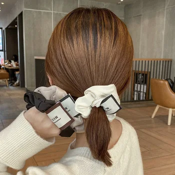 Kórejský Žena, Elegantné Jednoduché Látkové Označenie Gumy, Vlasy Kapely Farbou Scrunchies Vlasy Väzby Dámy Copu Držať Vlasy Accessorie