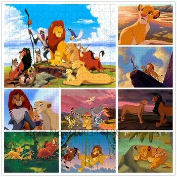 Lion King Skladačka Puzzle Disney 300/500/1000 Kúsky Puzzle pre Dospelých, Deti, Vzdelávacie Hračky Cartoon Duševného Doskové Hry