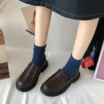 LLUUMIU topánky lolita topánky ženy japonský štýl Školy Dievčatá Jk Jednotné Topánky College PU Kožené Platformu Vysokú Kvalitu Obuvi