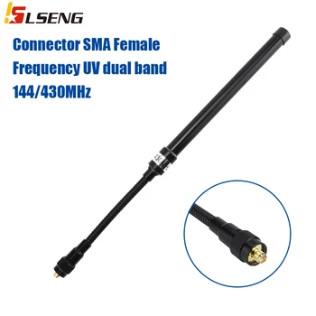 LSENG SMA-Žena Taktické Antény Gooseneck Skladacia Dual Band UV VHF/UHF 144/430Mhz Anténa pre Baofeng UV 5R 888s