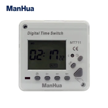 ManHua 16A 220VAC MT711 Digitálny Časovač Automatické Prepínanie Electronicl Programovateľné Čas s LCD Displejom