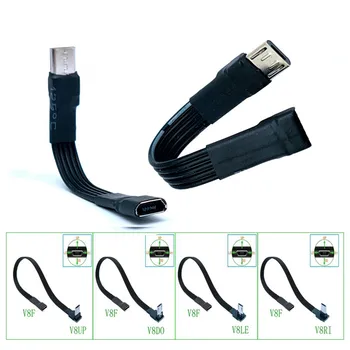 Micro USB 2.0 5pin Samec Samica Samec Samec Rozšírenie Plnenie Údaje Nabíjačku Viesť micro usb extender kábel 0,1 m/0,2 m/0,5 m/0.8 m