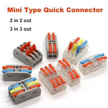 Mini Drôt Konektory Vodič SPL 2 3 Pin Push-V Malých Kábel Svorkovnica rýchlo Splitter Led Osvetlenie conector