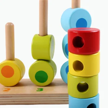 Montessori Výchovy Drevené počítať a matematika Matematika Hračka Výučby Dieťa Montessori pomôcky, bloky drevené hračky 2