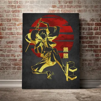 Mugen Samurai Champloo Plagát Plátno na Stenu umeleckou Výzdobou výtlačky pre živé Dieťa, Deti miestnosti Domov spálňa decor maľovanie