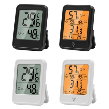 Multifunkčný Digitálny Teplomer Vlhkomer Teplota Vlhkosť Meter-Max & Min Hodnota Displasy Air Comfort Indikátor