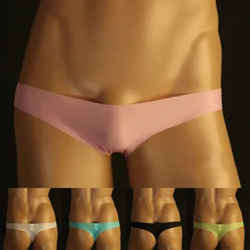 Muži Bezšvíkové Nylon Erotické G-String Bielizeň T-Späť Sexy Nohavičky Micro Nízky Nárast Hladké Remeň Vydutie Puzdro Nohavičky Homosexuálmi Oblečenie
