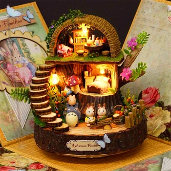 Môj Sused Totoro Music Box HOBBY Ručné LED Hrad na Oblohe Deti Hračky Narodeniny Romantický Darček Valentína Prítomný