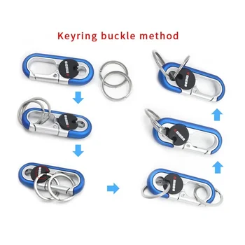 Nové Keychain Kľúča Držiteľa Keyring pánskej Módy prívesok na Darček Kovový Krúžok na Auto Styling Auto Auto Príslušenstvo（ Oranžová, Modrá） 3