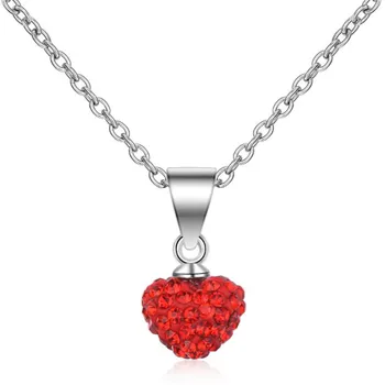 Nové Populárnej Flash Krásne Červené Srdce Tvarované Strieborné Pozlátené Šperky Láska Nádherné Clavicle Reťazca Prívesok Náhrdelníky XZN019