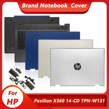 NOVÉ Pre HP Pavilion X360 14-CD TPN-W131 LCD Zadný Kryt/opierka Dlaní S Klávesnicou Spodnej Prípade LCD Závesy Kryt Touch/Žiadny Dotyk Modrá
