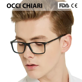 OCCI CHIARI Mužov Okuliare, Rám Optické okuliare, Rám Módne čierne okuliare jasné, Námestie okuliare predpis W-CERINA 2