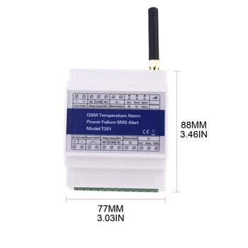 Odolný GSM 3G, 4G Teplota Výkon Monitorovania Stavu Relé T201 pre Diaľkové Monitorovanie Stránky Temp Výpadku SMS Upozornenie 5