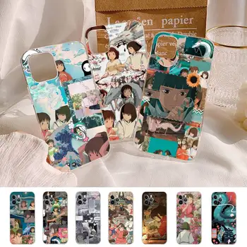 Odvážneho Preč Ghibli Miyazaki Anime Telefón puzdro Pre iPhone 14 13 12 11 Pro Max XS X XR SE 2020 6 7 8 Plus Mini Transparentné Shell