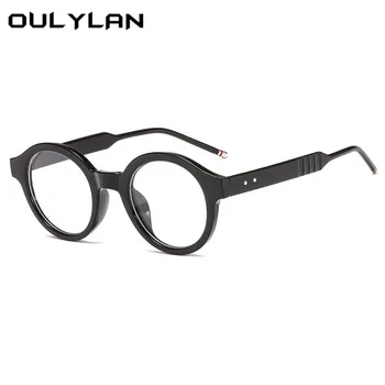 Oulylan Vintage Okrúhle Okuliare, Rám Muži Ženy Dizajn Predpis Optické Predstavenie Ženský Módny Malé Rámy Na Dioptrické Okuliare Black