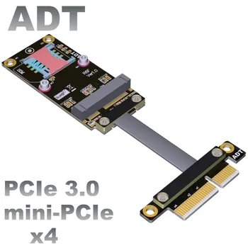 PCIe x4 na mini PCIe predlžovací kábel podpora bezdrôtovej sieťovej karty MINI PCI-E pci-e X4 mpcie Flexibilné Plochý Kábel