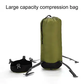 Potreby na kempovanie Skladovanie Taška Praktické Nastaviteľné Pracky Opotrebovaniu Cestovné Spací Vak Kompresné Vrece pre Backpacking
