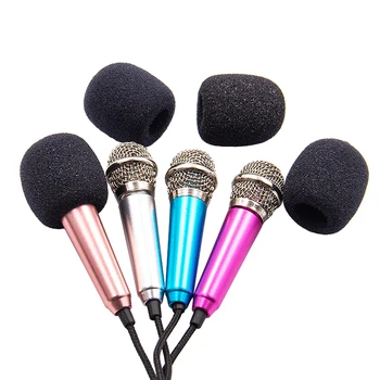 Prenosné 3,5 mm Mini Mikrofón Stereo Studio Mic KTV Karaoke Mini Mikrofón Pre Telefón, PC, Notebook, Prenosné Kondenzátorových Mikrofónov