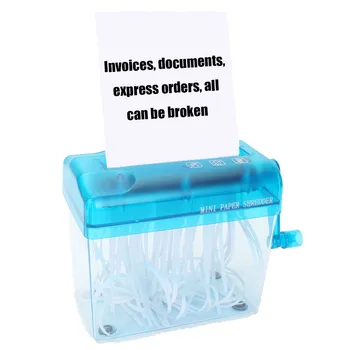Prenosný Mini Príručka Papier Shredder Drvič s anti-slip base Office Home Školy Ručne Kľukou A6 A4 Dokumenty Shredder