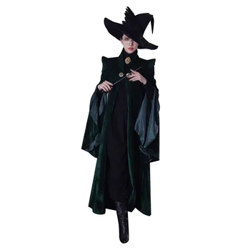 Profesor McGonagall Cosplay Kostým Dlhé Rúcha Halloween Karneval Vyhovovali Party Oblečenie pre Ženy