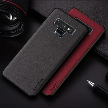 Puzdro pre Samsung Galaxy Note 9 coque módne jednoduchý dizajn farbou textilné Kože shockproof ochranný Zadný Kryt funda 0