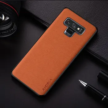 Puzdro pre Samsung Galaxy Note 9 coque módne jednoduchý dizajn farbou textilné Kože shockproof ochranný Zadný Kryt funda 1