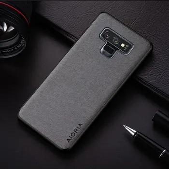 Puzdro pre Samsung Galaxy Note 9 coque módne jednoduchý dizajn farbou textilné Kože shockproof ochranný Zadný Kryt funda 2