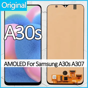 Pôvodné AMOLED A30s Dotykový LCD Displej Digitalizátorom. Montáž Displej Pre Samsung Galaxy A30s A307 A307F A307G A307YN displej