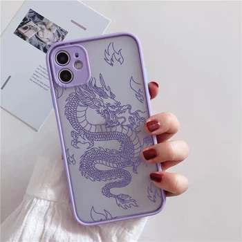 Remazy Módne Dragon Zvierat Vzor Telefón puzdro Pre iPhone 13 12 11 14 Pro MAX X XS XR 8 7 Plus Pevného Priehľadného Krytu Matná Taška