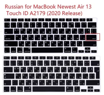 Ruský Jazyk Silikónový Kryt Klávesnice Skin Protector pre MacBook Air 13 M1 A2337 A 2337 (2020 Uvoľnenie) Dotyk ID 2179 A2179 