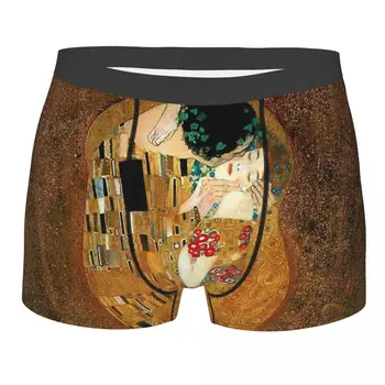 Sexy boxerky Nohavičky Muž Klimt Kiss Bielizeň Gustav Klimt Freyas Umenie Priedušná Spodky pre Homme Plus Veľkosť