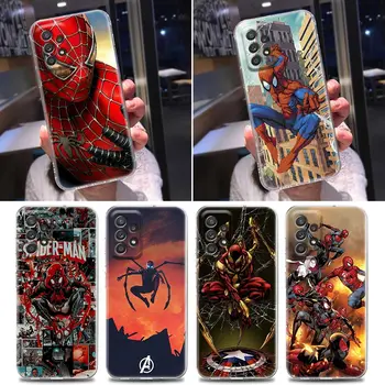 Silikónové Jasný Prípad Pre Samsung Galaxy A51 A52 A53 A72 A71 A31 A32 A41 A22 A11 5G Mäkké Prípadoch Kryt Jedu Spider-man Marvel