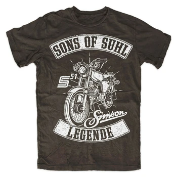 Synovia Suhl. S51 Lastovička DDR Legenda Simson Motocykle T-Shirt. Prémiová Bavlna Krátky Rukáv O-Krku Mens T Tričko je Nové S-3XL