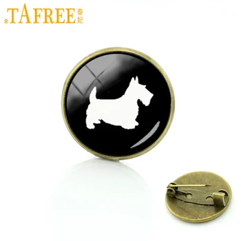 TAFREE Škótsky Teriér, pes brošne Obmedzené Romantický príslušenstvo pin Formálne psa siluetu Jednorožec Kôň Dragonfly odznak T504