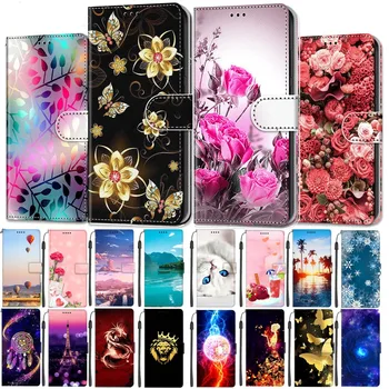 Telefón Prípadoch Pre Xiao Redmi Poznámka 11 11s Poznámka 11 Pro 5G Note11 4G Wallet PU Kože Flip Knižné Fundas Roztomilý Dizajn Kvety