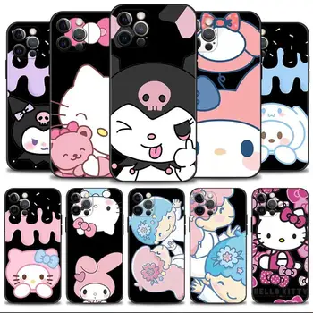Telefón puzdro Pre Apple iPhone 14 13 12 11 Pro Max 13 12 Mini XS Max XR X 7 8 6 6 Plus Hello Kitty Kuromi Moje Melódie Kiki Lala