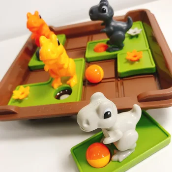Toyfond Dinosaura Tlačiť Loptu Doskové Hry Dieťa na schovávačku Deti Logické Uvažovanie Školenia Hračka 60 Výzvy a Riešenia Darček