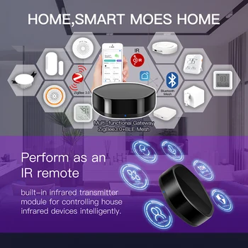 Tuya Smart Home WiFi 3 v 1 Bezdrôtová Multi-function BLE Oka+ZigBee Brány s 38K IR Diaľkového ovládača cez Alexa Domovská stránka Google 1