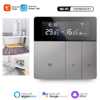 Tuya Smart WiFi Termostat Miestnosti Regulátor Teploty Vody Elektrické Podlahové Kúrenie Plynový Kotol,Alexa Domovská Stránka Google Alice Diaľkové