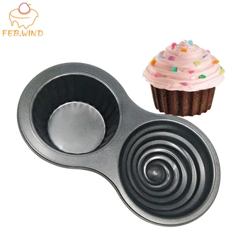 Uhlíkovej Ocele Obrie Cupcake Formy/Plesne Veľké Cupcake Pan Plastický Jumbo Košíčky Tortu Formy Na Pečenie Nástroje 486