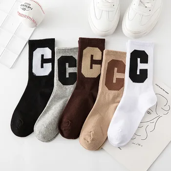 Ulice, hip-hop List Žien Ponožky Japonsko kórejská Štýl Jeseň Zima Módny Trend Farbou Priedušná a Potu-izolačné Ponožky