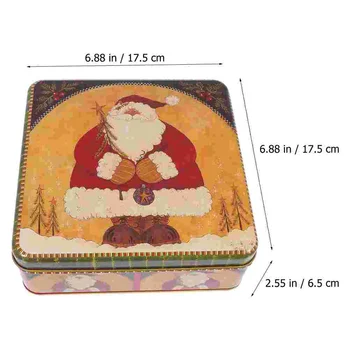 Vianočné Box Tin Darčekový Plechovky Plech Candy Boxy Storagelids Biscuit Kontajnerov Dáva Emptyxmas Dovolenku Tortu Kovov 3