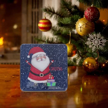 Vianočné Box Tin Darčekový Plechovky Plech Candy Boxy Storagelids Biscuit Kontajnerov Dáva Emptyxmas Dovolenku Tortu Kovov 4