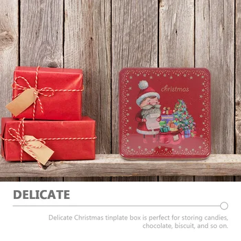 Vianočné Box Tin Darčekový Plechovky Plech Candy Boxy Storagelids Biscuit Kontajnerov Dáva Emptyxmas Dovolenku Tortu Kovov 5