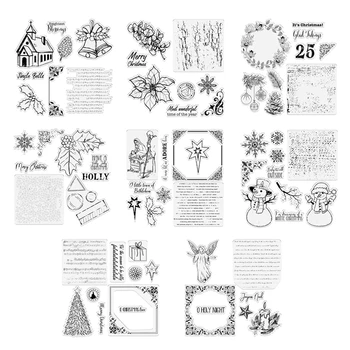 Vianočné Dekorácie Holly Snehuliak 2022 Novej Jasné Známky Pre Scrapbooking Papier Tvorby Účtu Plavidlá, Set Karty, Transparentné Tesnenie