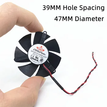Vysokej Kvality Ultra Tichý 45MM 47MM Priemer VGA Fan Čepele 39 mm Otvor Medzery 12V 2pin