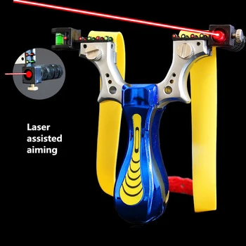 Vysoká Presnosť Laserového Pás Pohľad Zliatiny Prak Vysoký Výkon Pribrala Gumička Vonkajšie Streľba Poľovníckych Konkurenčné Katapult