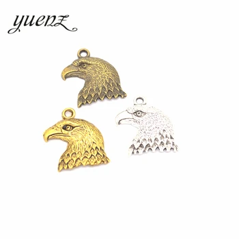 YuenZ 10pcs 4 farebné Tibetského Striebra, Pozlátený Prívesok Starožitné eagle Prívesky, Šperky, Takže HOBBY Ručné Remeselné 21*20 mm D512